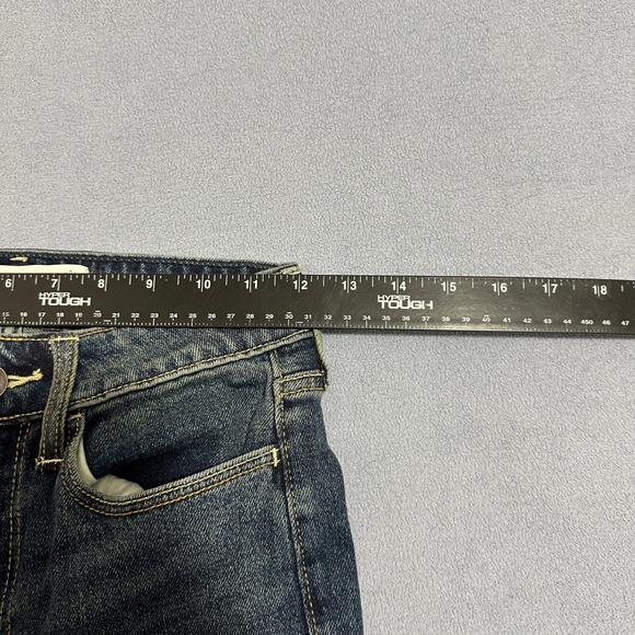 Hollister High-Rise Flare Leg Jeans Embroidered Dark Wash Blue Size W24 L32 - Picture 8 of 12